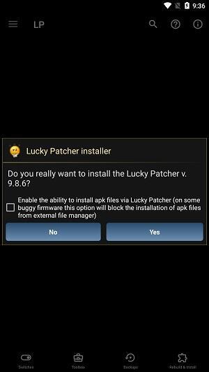 Lucky Patcher ဖန်သားပြင်ဓာတ်ပုံ 0