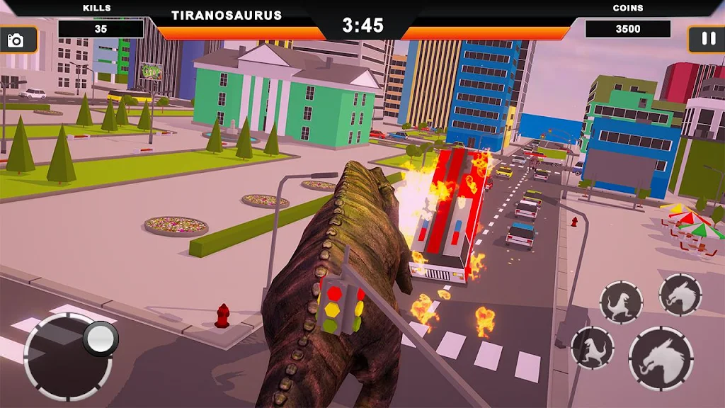 Dinosaur Rampage: Dino City Rampage Simulator スクリーンショット 3