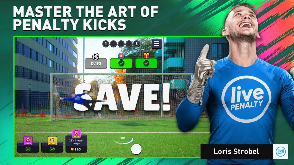 Schermata Soccer Penalty: Live Goalie 1