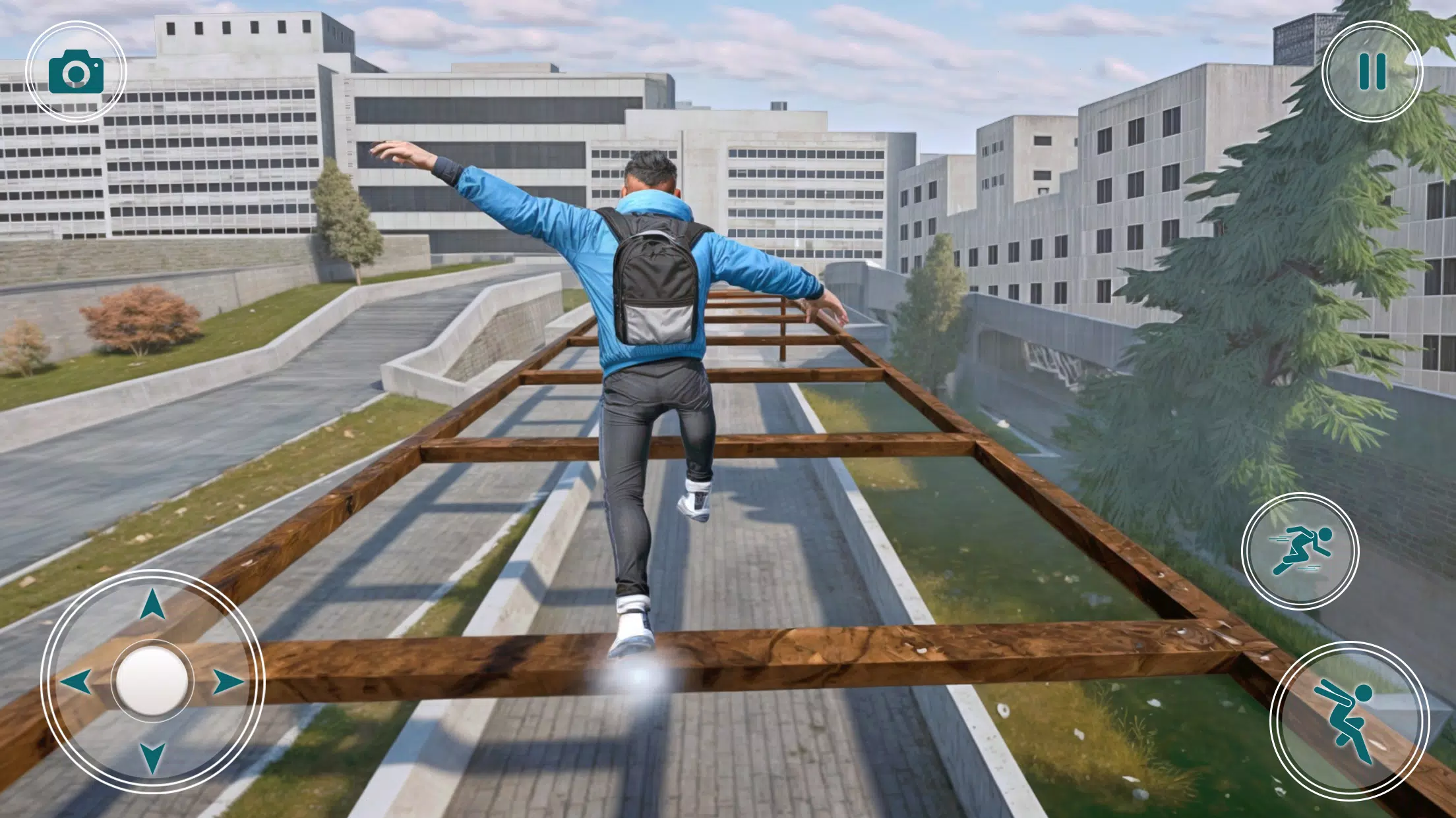 Going Up Parkour Rooftop Games Captura de tela 0