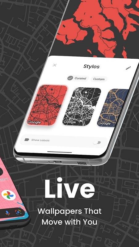 Cartogram - Live Map Wallpaper 스크린샷 2