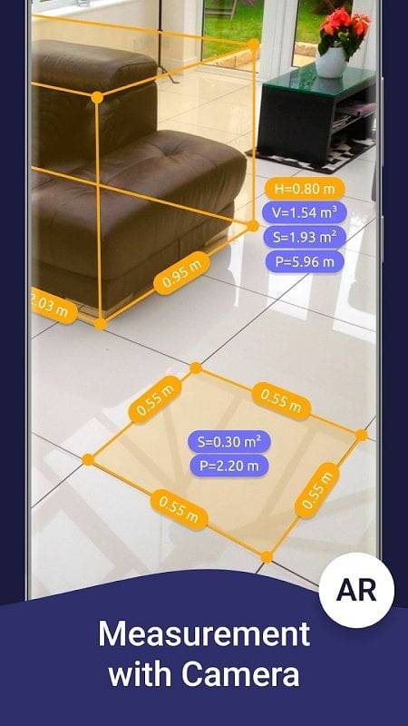 AR 定規ツール –計画する巻尺とカメラ。メジャー計測アプリ スクリーンショット 3