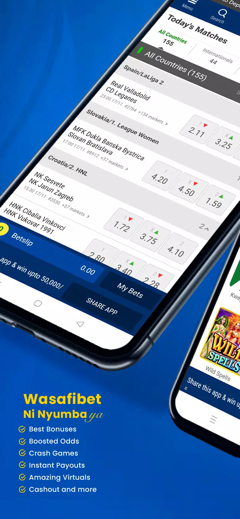 Wasafibet - Sportsbook, Casino 螢幕截圖 1