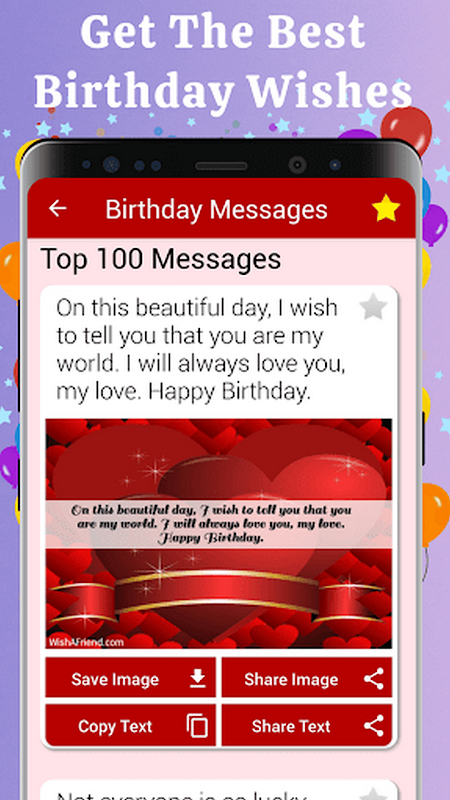 Birthday Cards & Messages Wish Ảnh chụp màn hình 1