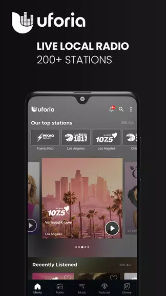 Uforia: Radio, Podcasts, Music Captura de pantalla 0