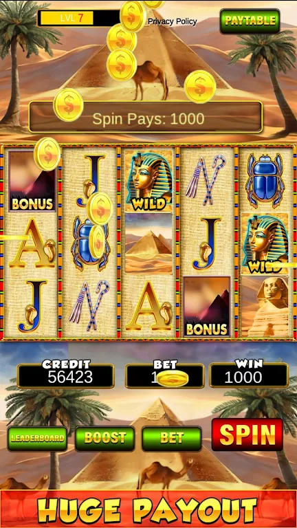 Slot Machine: New Pharaoh Slot - Casino Vegas Feel ဖန်သားပြင်ဓာတ်ပုံ 0