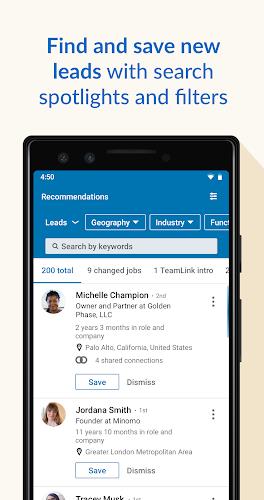 LinkedIn Sales Navigator ဖန်သားပြင်ဓာတ်ပုံ 1