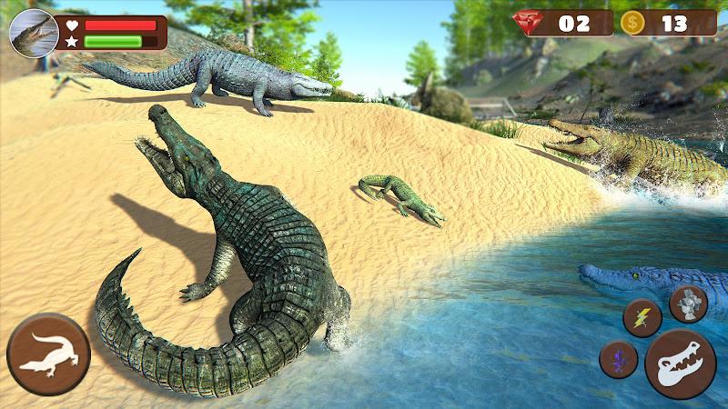 Wild Crocodile Family Sim Game स्क्रीनशॉट 3