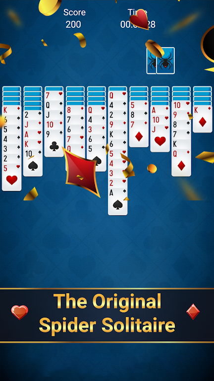 Free spider solitaire - classic solitaire 螢幕截圖 1