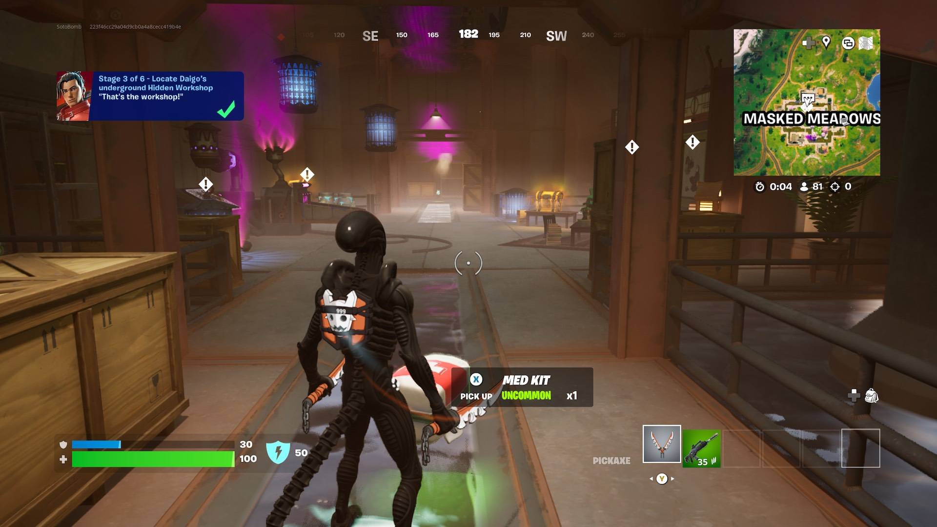 Fortnite : découvrez l'atelier souterrain secret de Daigo dévoilé