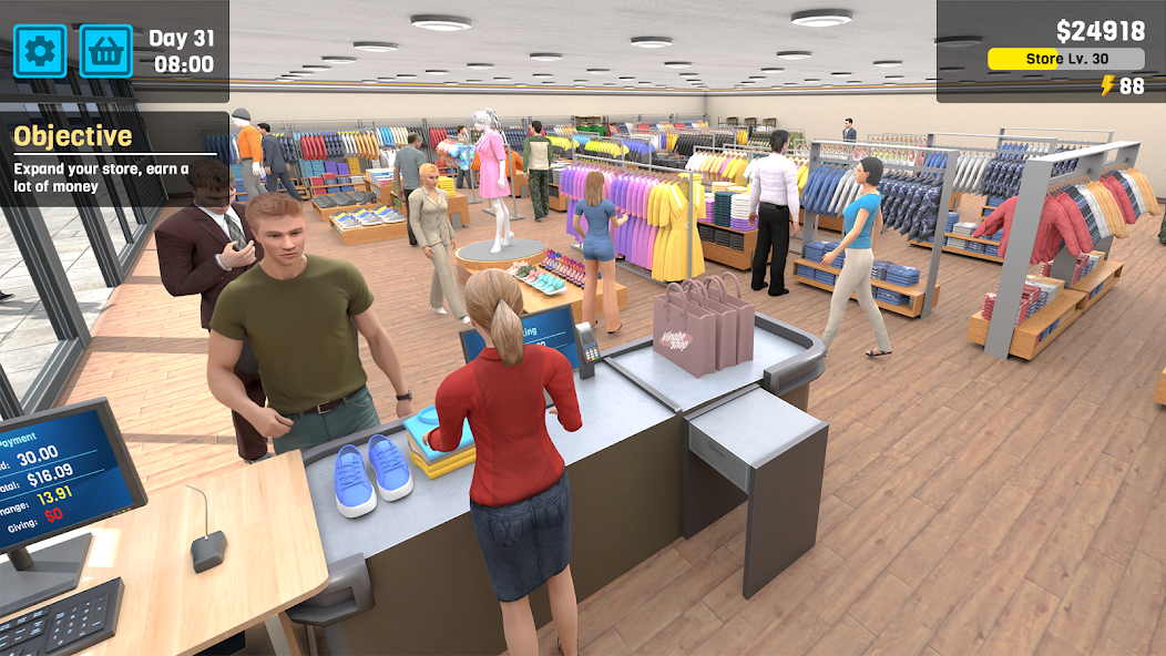 Clothing Store Simulator Mod Tangkapan skrin 3