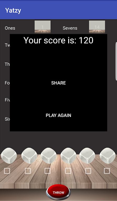 Yatzy - Your Online Score 螢幕截圖 1