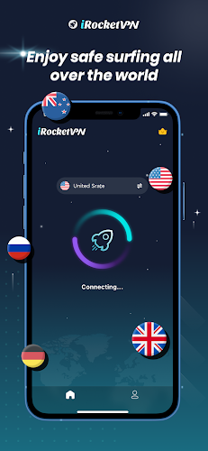 iRocketVPN - Secure VPN Proxy Tangkapan skrin 1