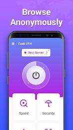 Geek VPN: Fast & Stable Proxy ဖန်သားပြင်ဓာတ်ပုံ 1