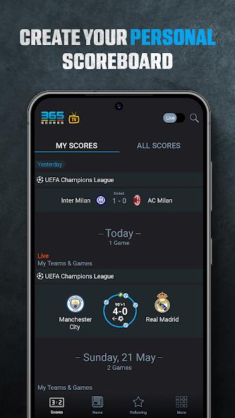 365Scores: Live Scores & News Mod Schermafbeelding 1