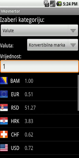 VKonvertor - konvertor valuta Tangkapan skrin 1