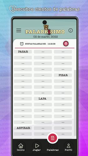 PALABRÍSIMO: busca palabras 螢幕截圖 1
