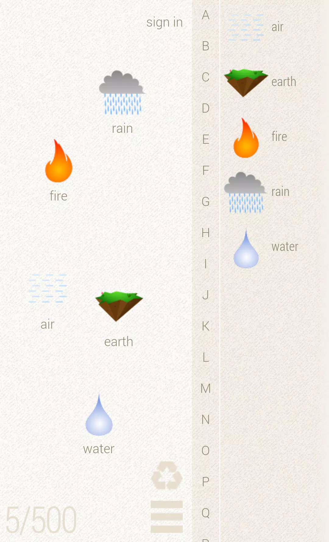 Little Alchemy ภาพหน้าจอ 1