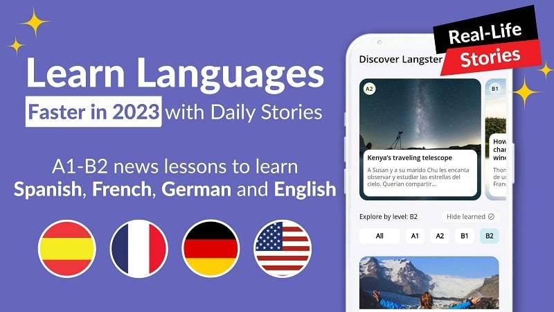 Learn Languages with Langster Zrzut ekranu 0