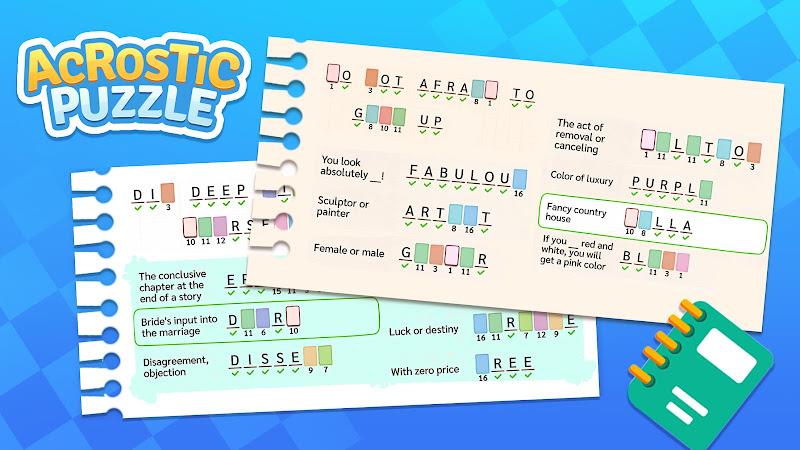 Acrostic Puzzle: Logic Fill in Ekran Görüntüsü 2