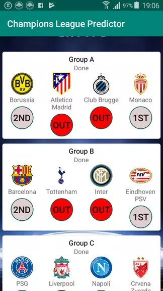 Champions Football Predictor 螢幕截圖 0
