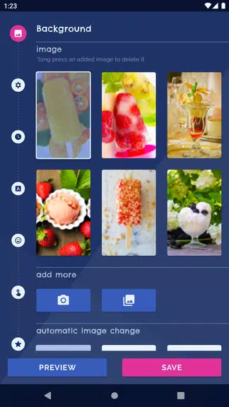 Ice Cream Live Wallpaper ဖန်သားပြင်ဓာတ်ပုံ 0