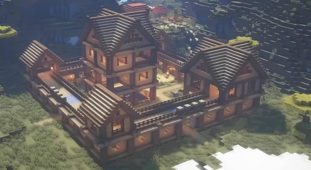 Château en bois minecraft