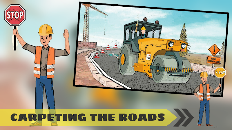 Highway road construction game Скриншот 0