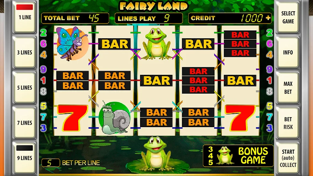 Slot machines Fairy Land Deluxe 螢幕截圖 1