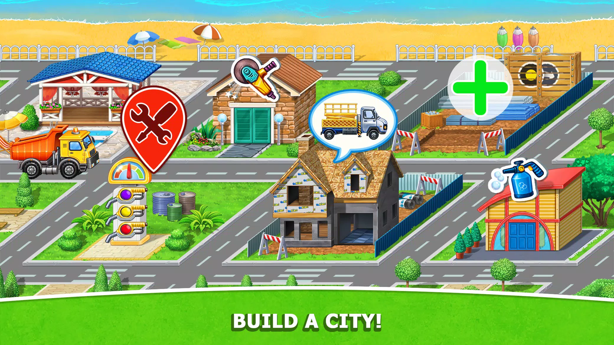 Kids Truck: City Builder Games Скриншот 0