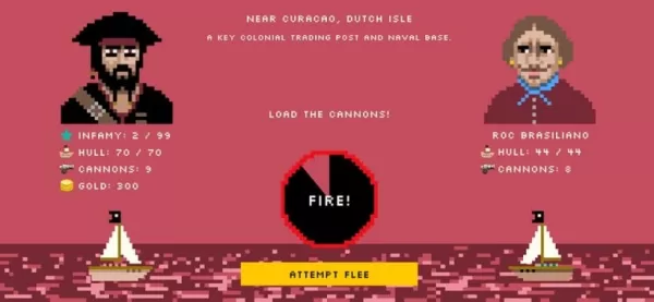 Ein Bild von zwei low-res Piraten, die sich vor einem strategischen Hintergrund gegenüberstehen