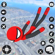 Stickman SeilHeld Spinne Spiel Screenshot 0