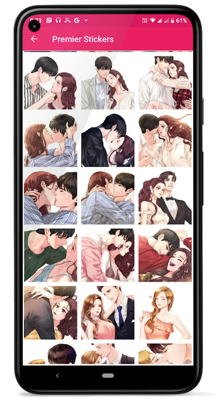 Kiss Me Love Stickers: Kiss Me Wallpaper 螢幕截圖 2