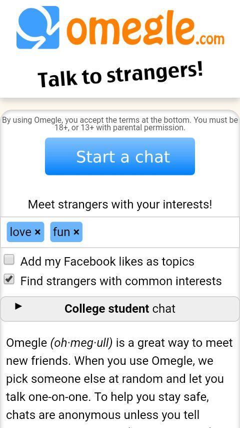 Omegle Chat - Talk to Strangers 螢幕截圖 0