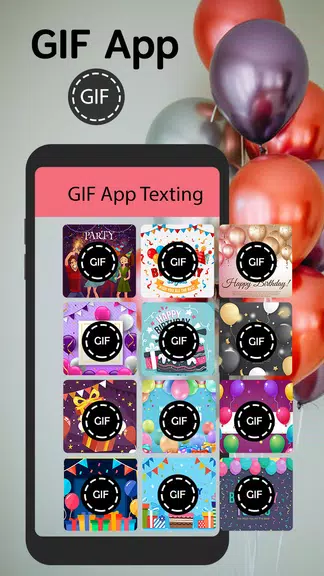 GIF App For Android Texting Captura de pantalla 1