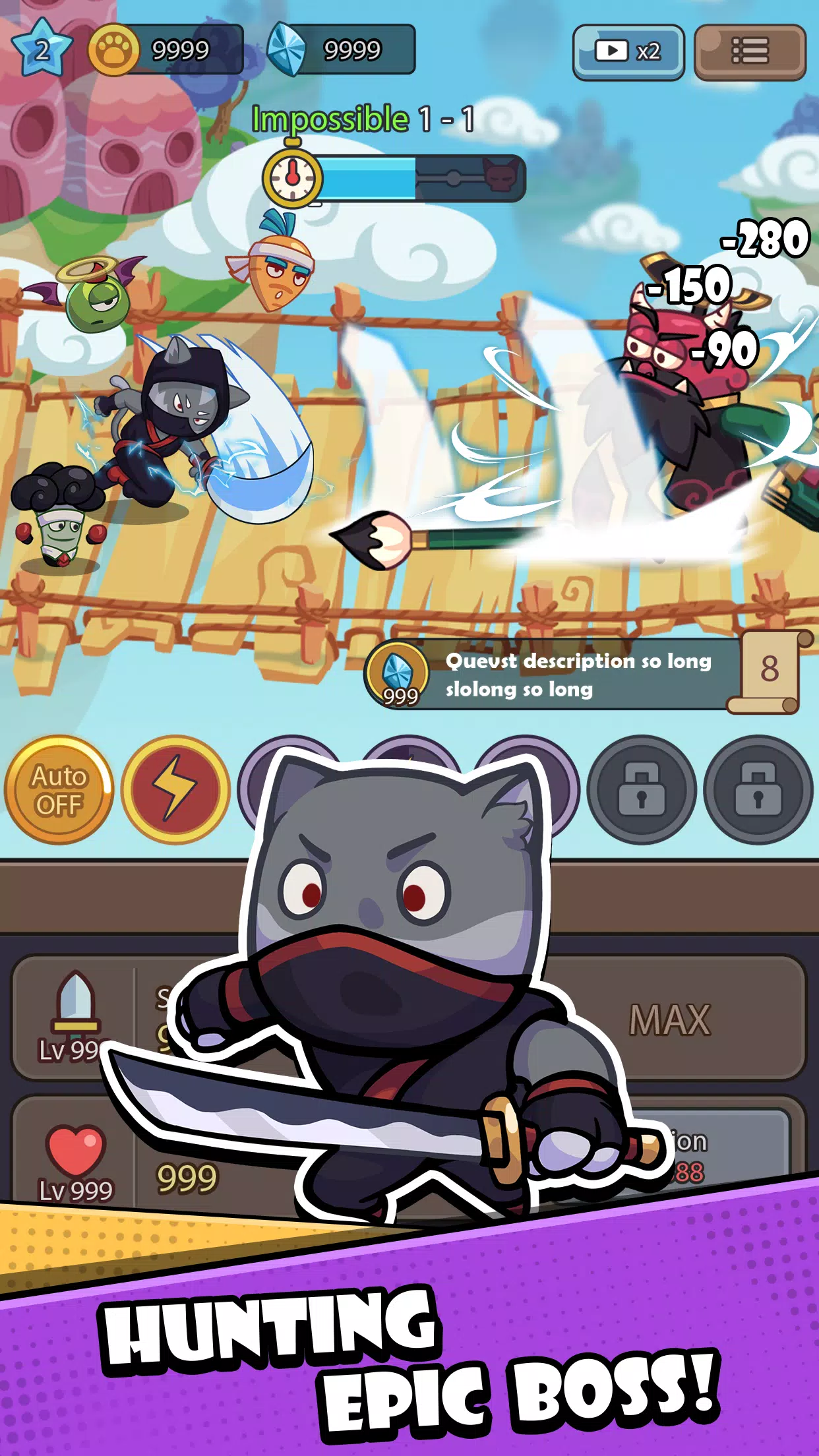 Cat Hero: Idle RPG War Tangkapan skrin 3