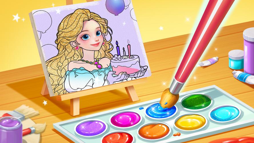Princess Game Fantasy Coloring スクリーンショット 0