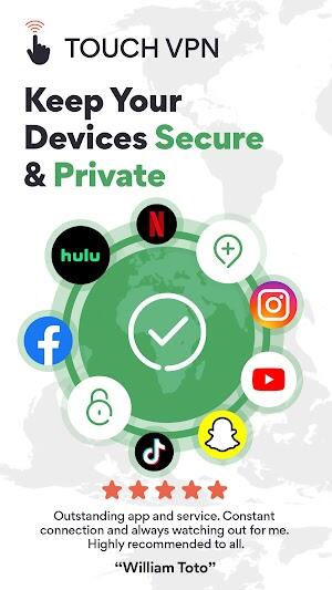 TouchVPN - VPN Proxy & Privacy应用截图第0张