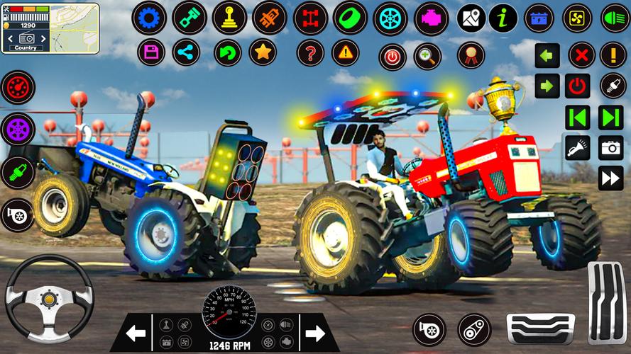 Indian Tractor Tochan Game 3d 螢幕截圖 2