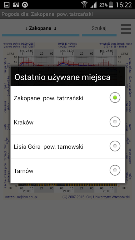 Meteo ICM (nieoficjalna) ภาพหน้าจอ 3