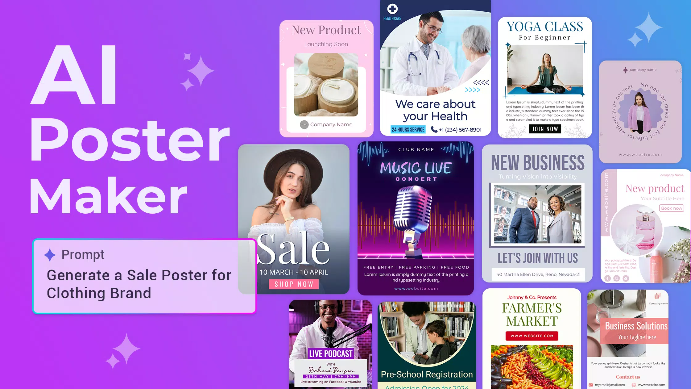 Poster Maker AI flyer maker 螢幕截圖 0