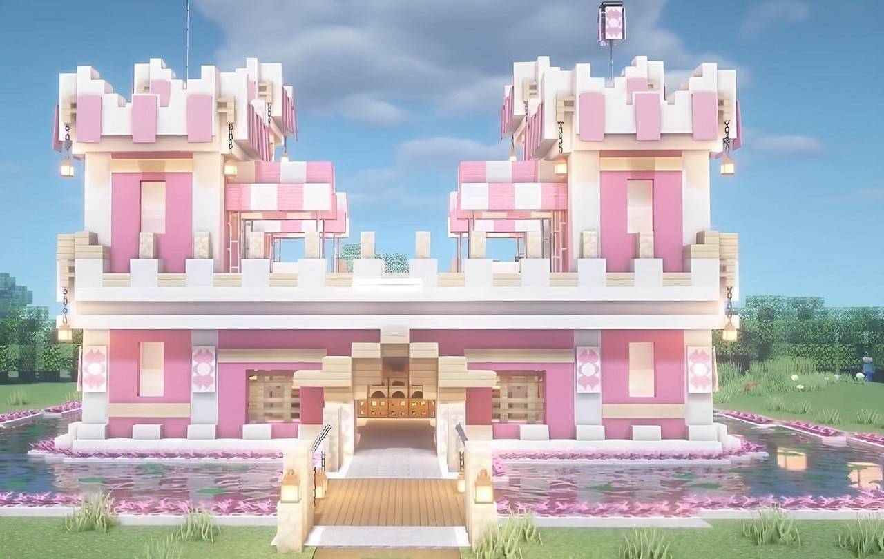 Château rose minecraft