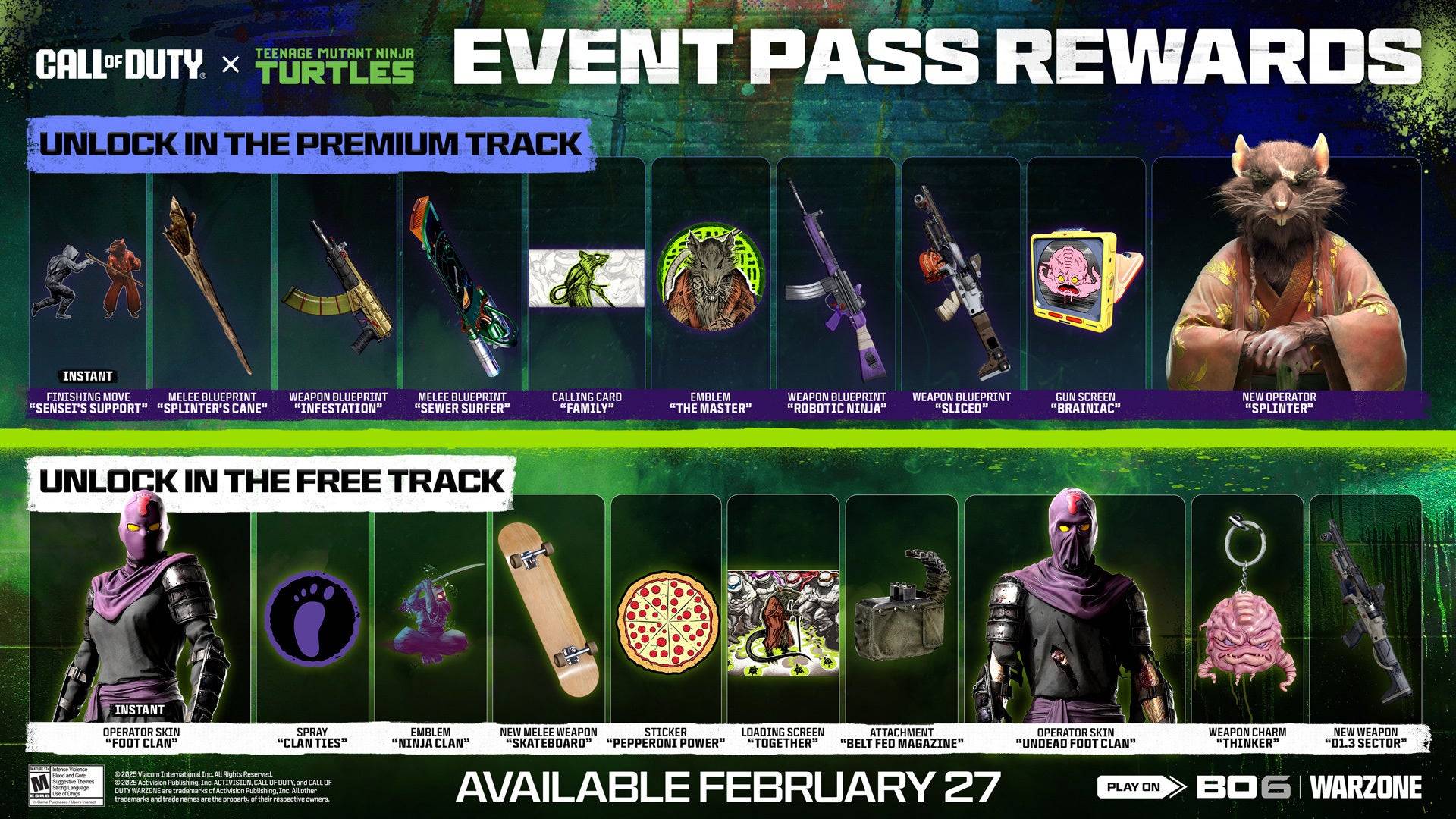 The Turtles Event Pass เป็นเพียงครั้งที่สองใน Call of Duty เครดิตรูปภาพ: การเผยแพร่ Activision