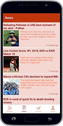 Live Cricket Score & News 스크린샷 2