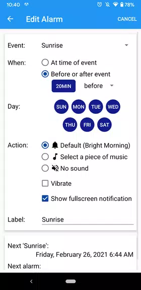 Sun Alarm ภาพหน้าจอ 1