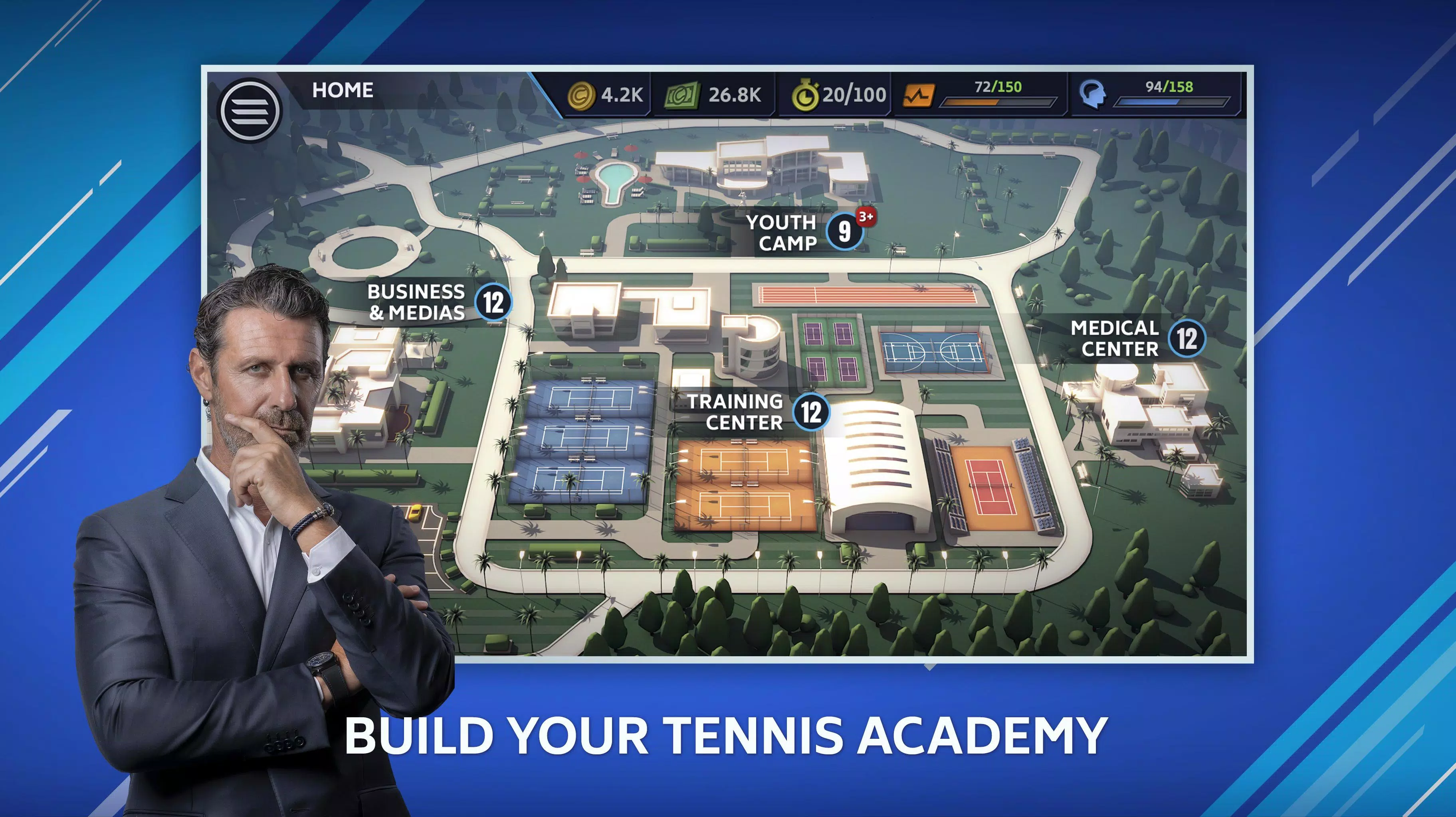 Tennis Manager Mobile Captura de tela 0