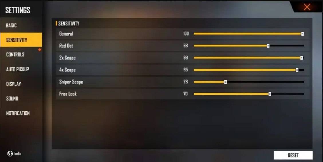 Tetapan Kebakaran Percuma Optimal untuk Headshots Mudah