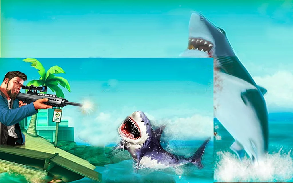 Real Whale Shark Hunting Games ဖန်သားပြင်ဓာတ်ပုံ 1