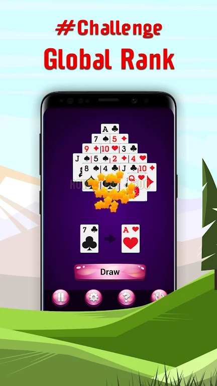 Pyramid - Classic Solitaire 螢幕截圖 1