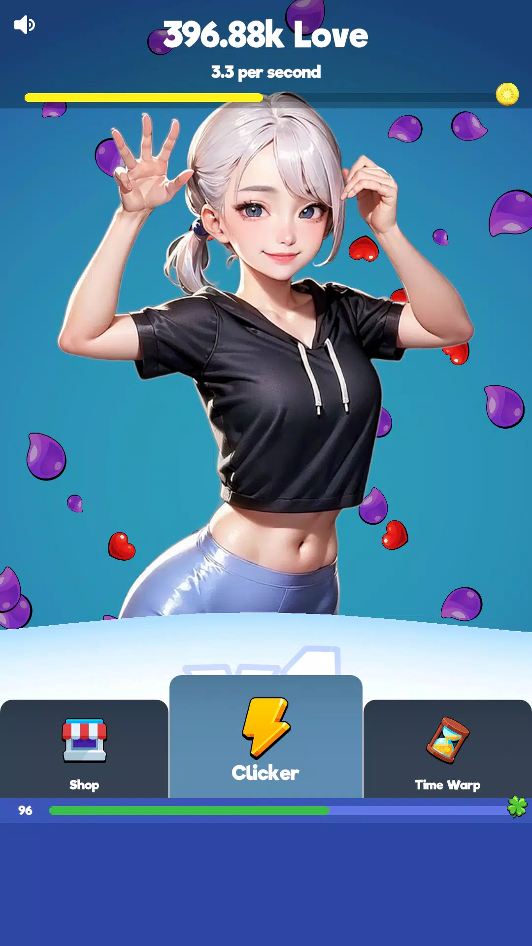 Sexy touch girls: idle clicker Captura de pantalla 1